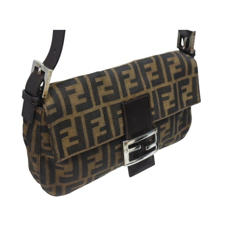 Fendi canvas Bucket Mamma handbag brown Zucca leather - Picture 4 of 10